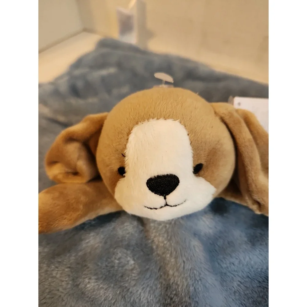 Lovey Carter's Blue Brown‎ Puppy Dog Security Blanket  Baby Boy Soft  New